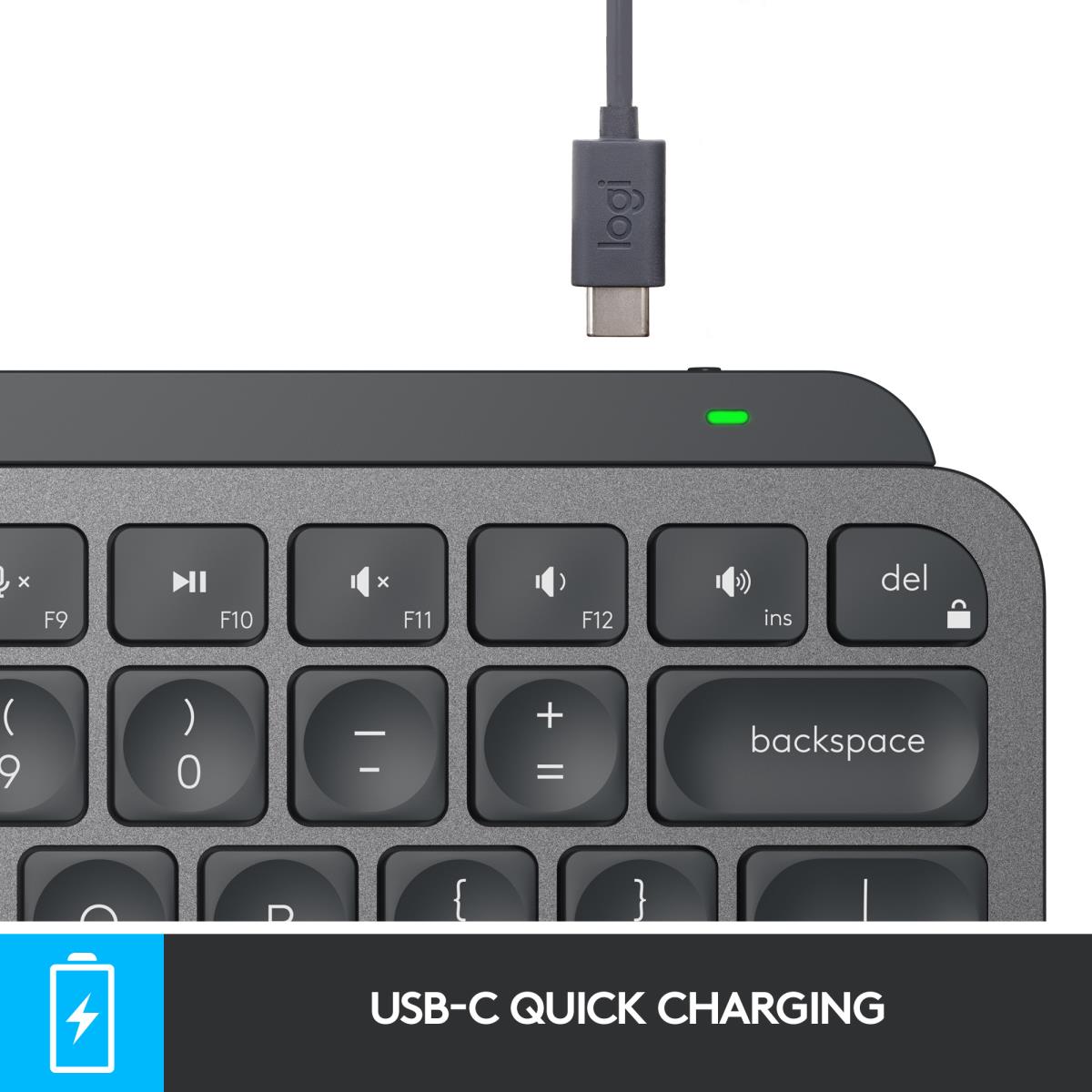 LOGITECH Mx Keys Mini Minimalist Wireless Illuminated Keyboard - Graphite - Qwerty Us/int''l