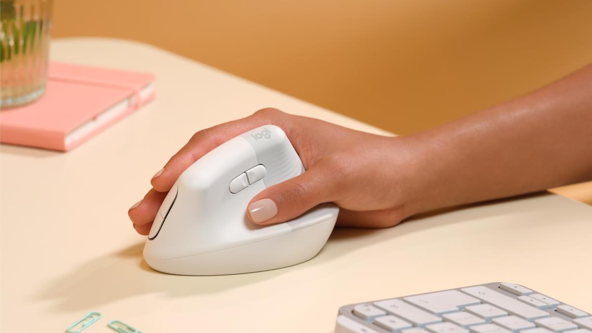 LOGITECH Lift Vertical Ergonomic Mouse Wireless Offwhite/pale Grey