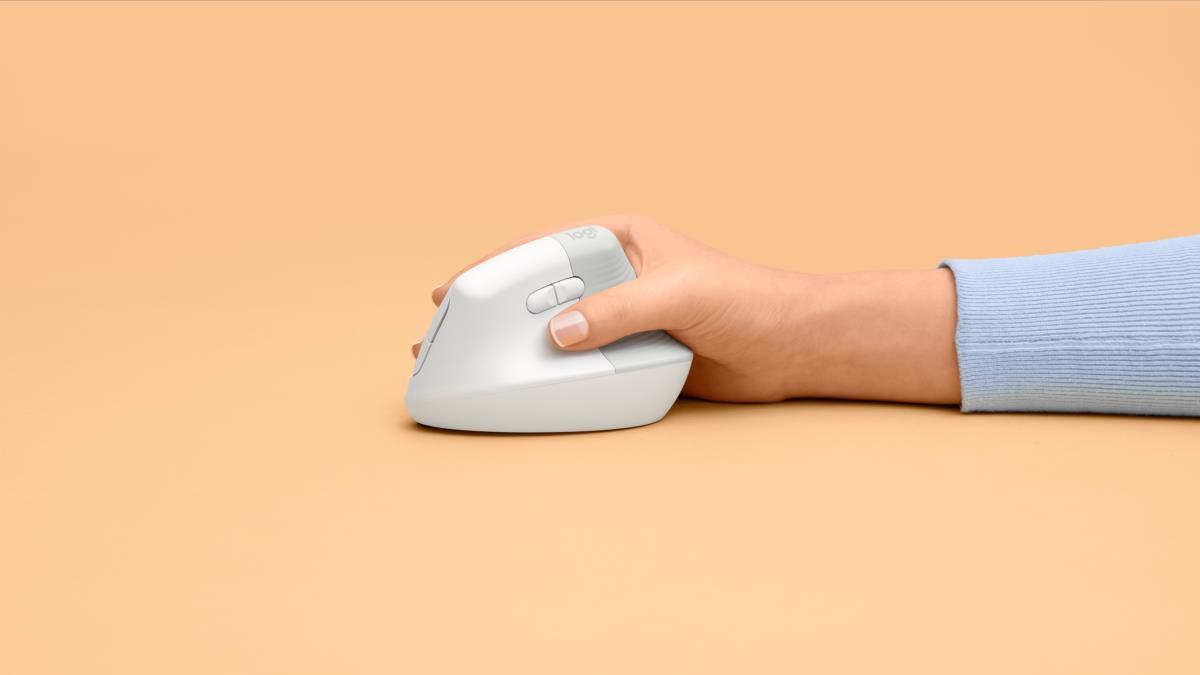 LOGITECH Lift Vertical Ergonomic Mouse Wireless Offwhite/pale Grey