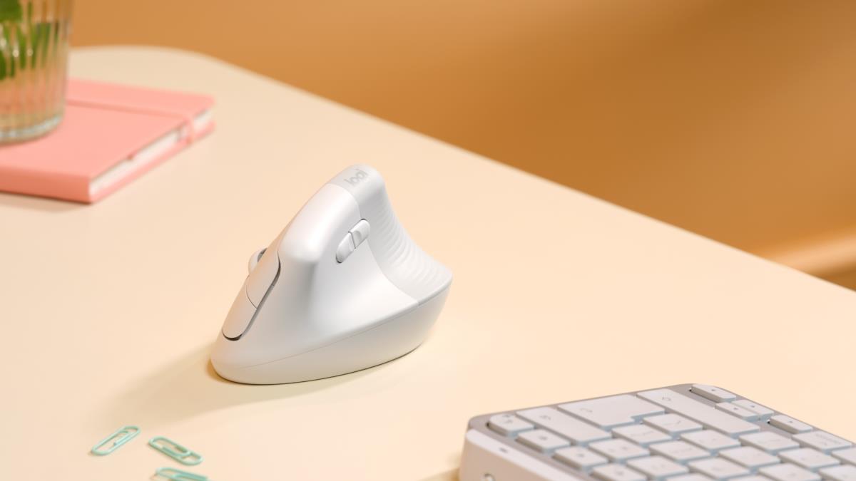 LOGITECH Lift Vertical Ergonomic Mouse Wireless Offwhite/pale Grey