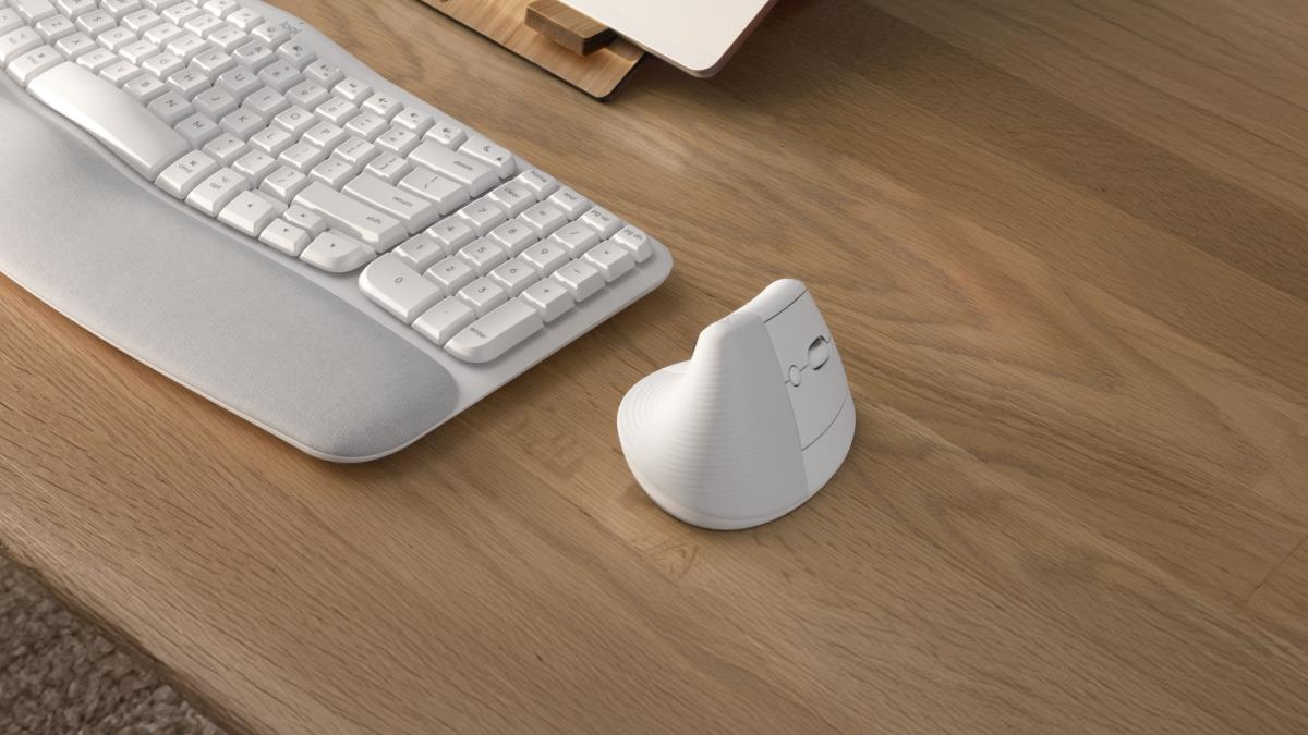 LOGITECH Lift Vertical Ergonomic Mouse Wireless Offwhite/pale Grey