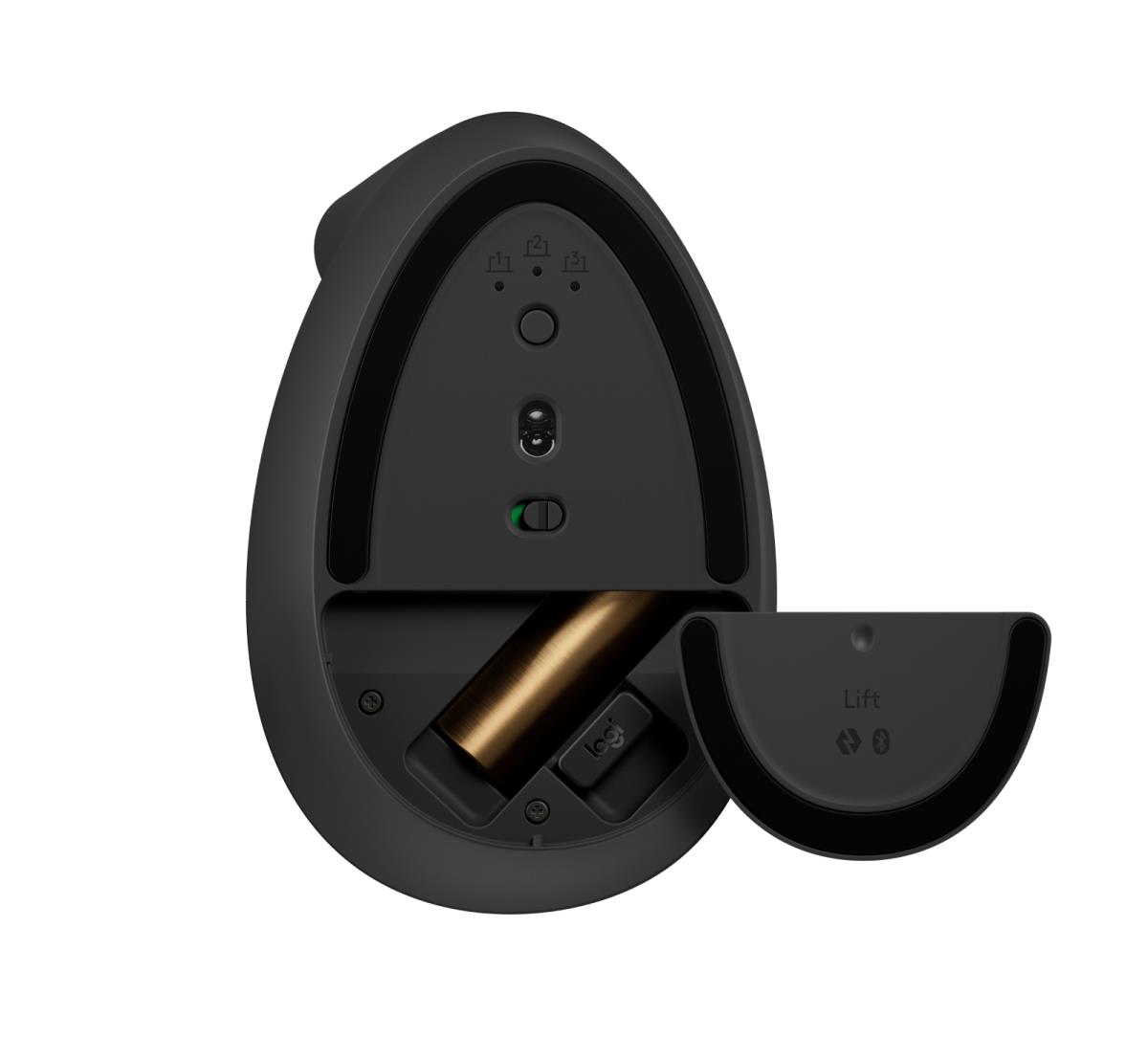 LOGITECH Lift Vertical Ergonomic Mouse - Left Handed - Wireless - Graphite Black