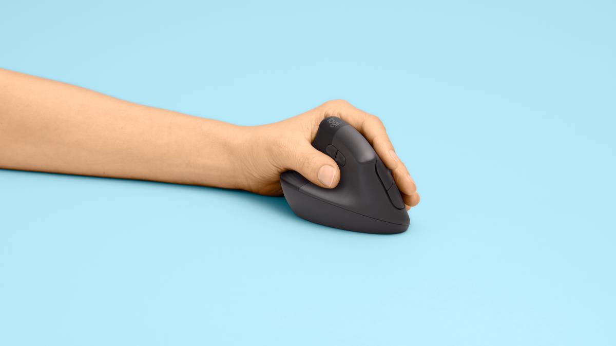 LOGITECH Lift Vertical Ergonomic Mouse - Left Handed - Wireless - Graphite Black