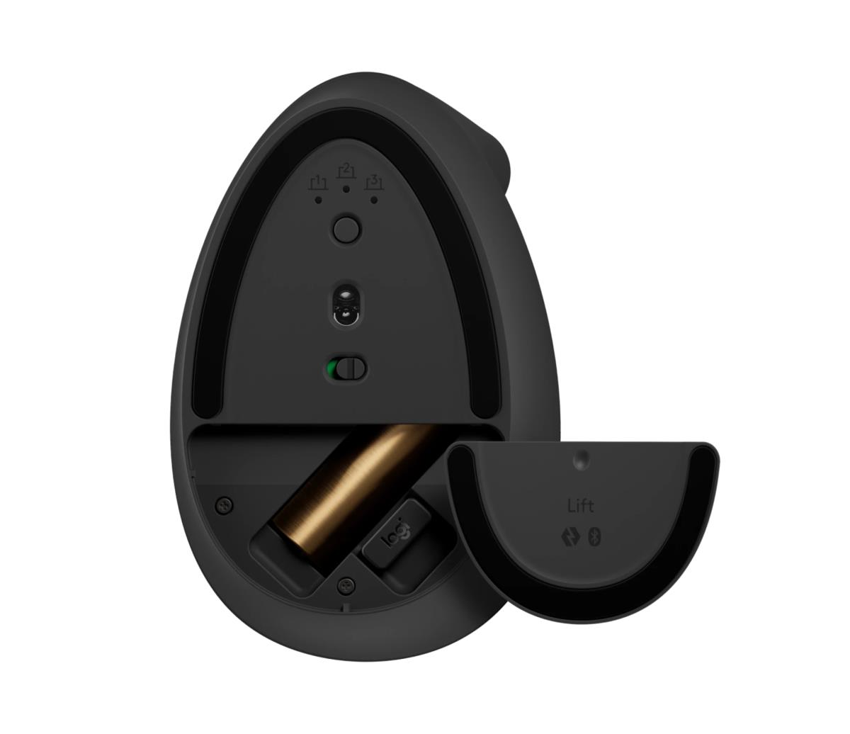 LOGITECH Lift Vertical Ergonomic Mouse - Right Handed - Wireless - Graphite Black
