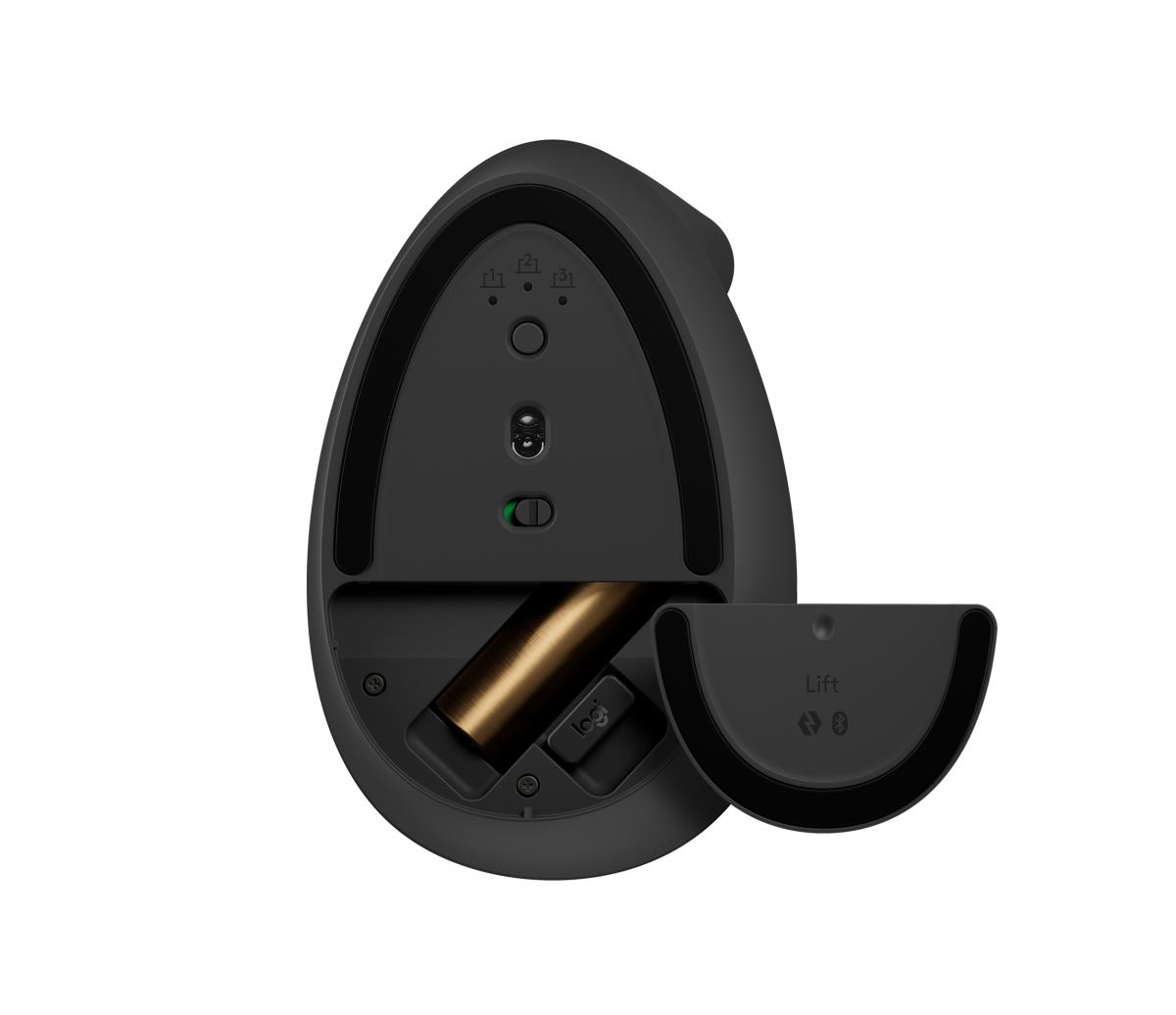 LOGITECH Lift Vertical Ergonomic Mouse - Right Handed - Wireless - Graphite Black