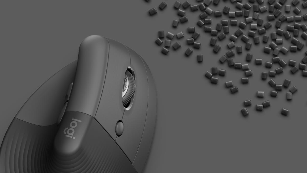 LOGITECH Lift Vertical Ergonomic Mouse - Right Handed - Wireless - Graphite Black