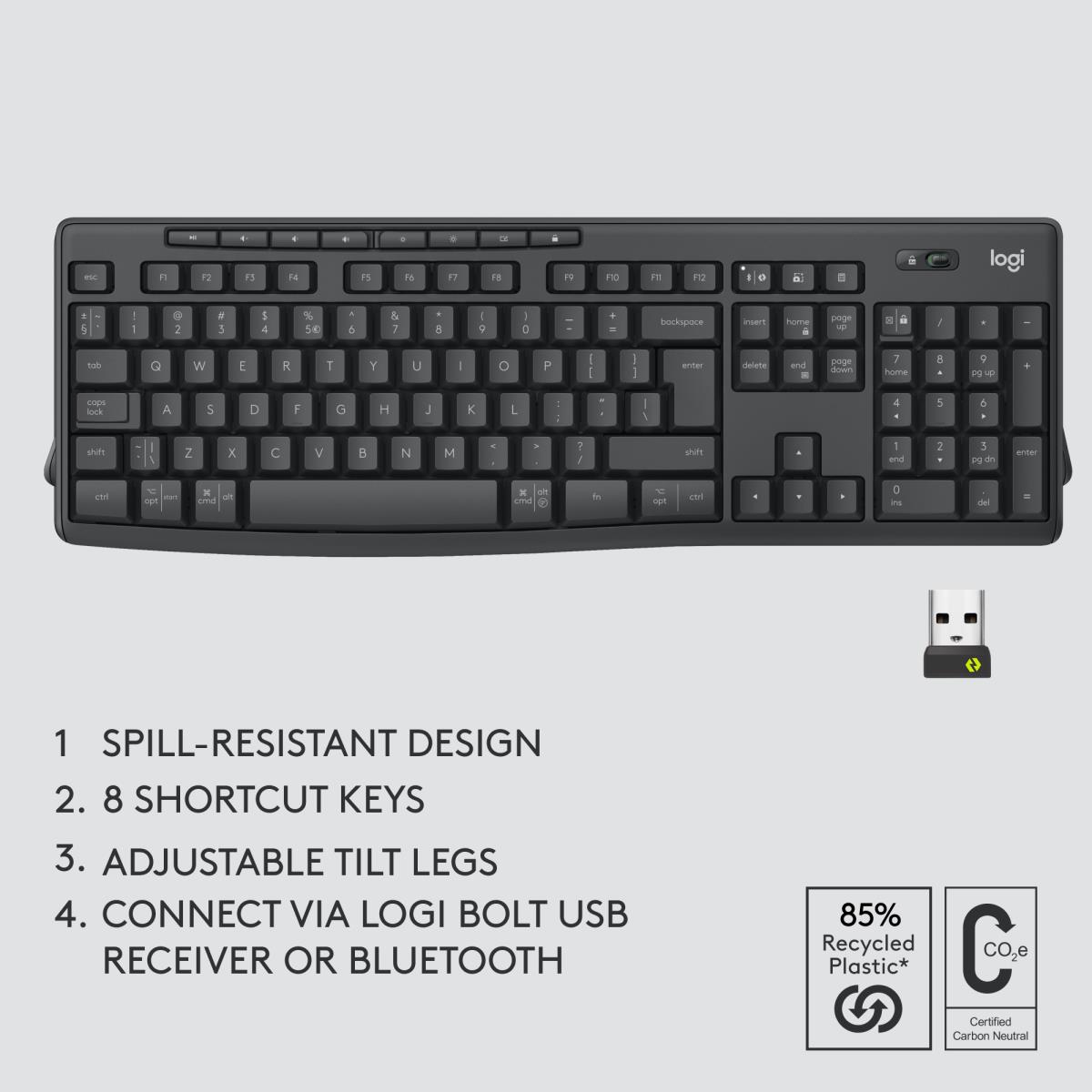 LOGITECH Mk370 Combo For Business Graphite US Qwerty