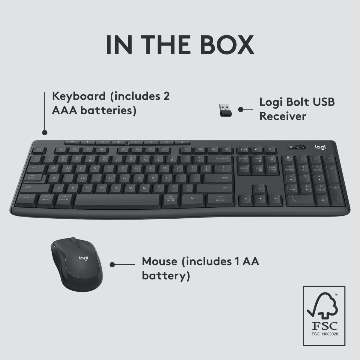 LOGITECH Mk370 Combo For Business Graphite US Qwerty