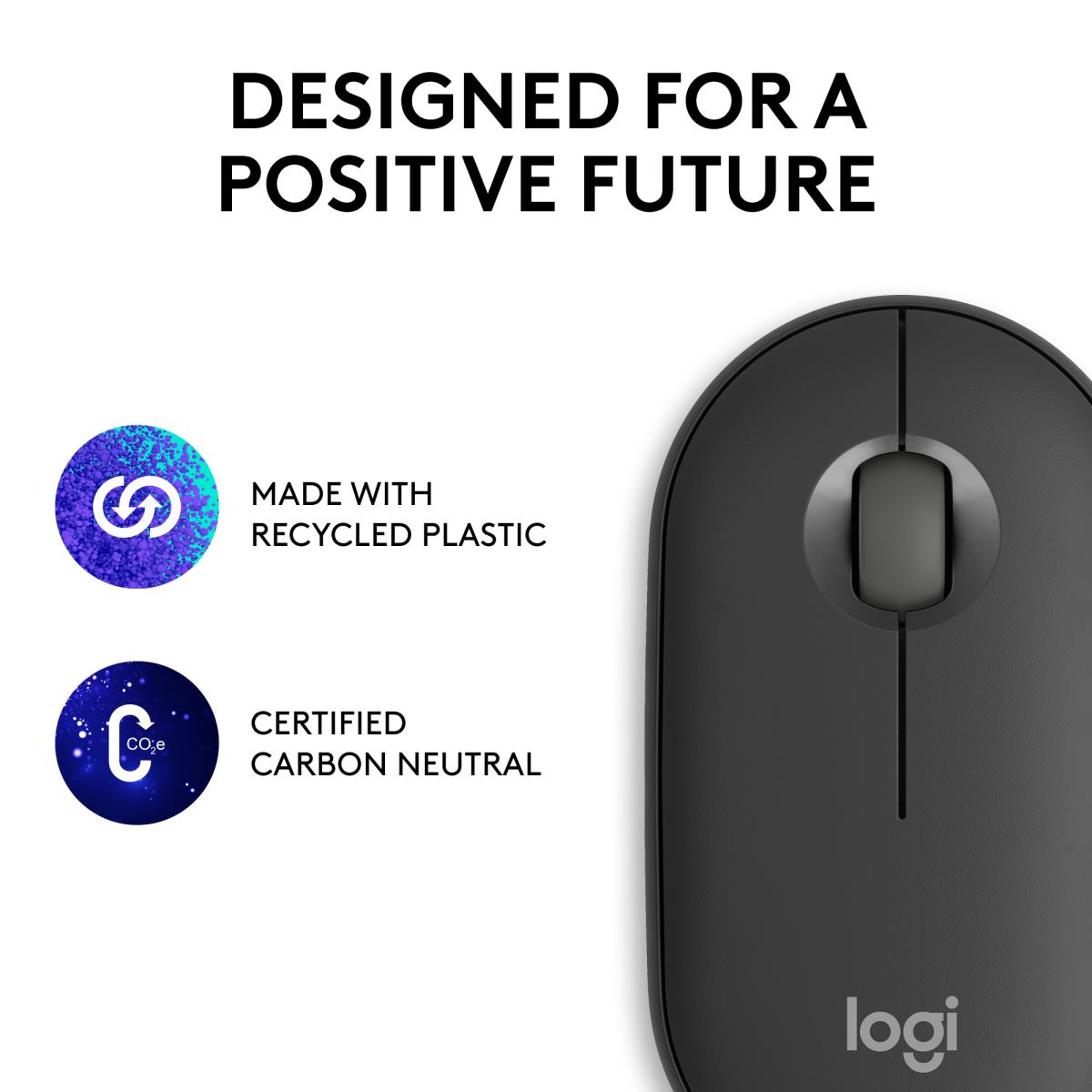 LOGITECH Pebble 2 M350s Wireless Optical Mouse Graphite