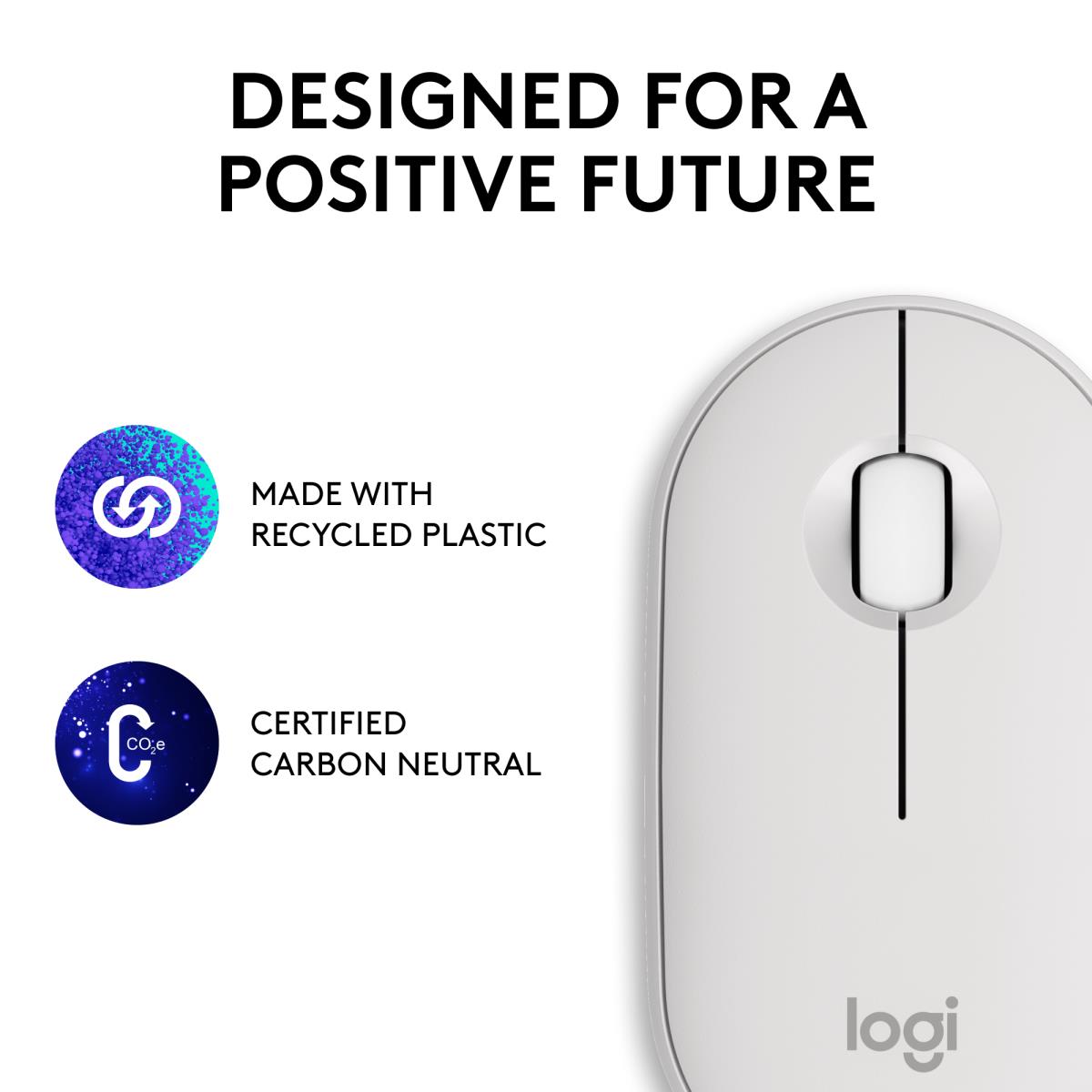 LOGITECH Pebble 2 M350s Wireless Optical Mouse White