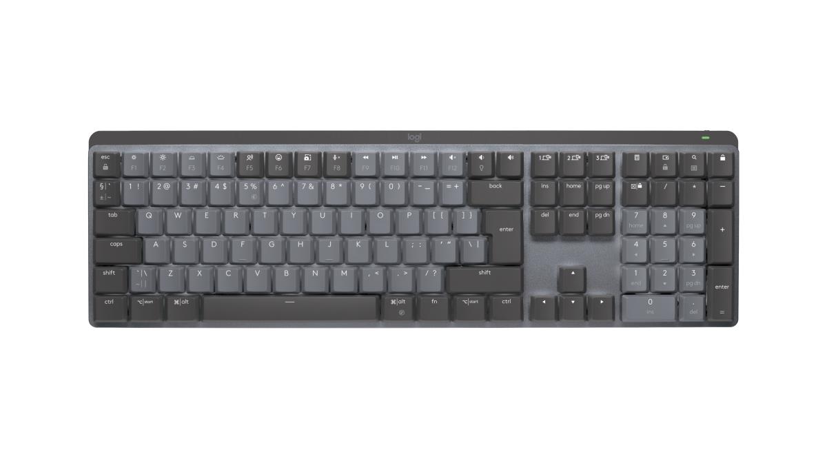 LOGITECH MX Mechanical Wireless Illuminated Performance Keyboard - Graphite US International Qwerty Tactile Quiet