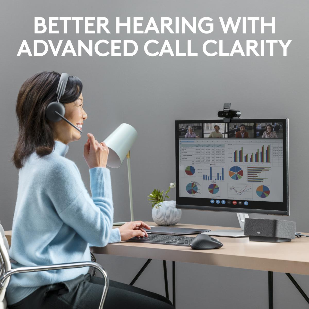 LOGITECH Headset - Zone - Wireless - Graphite