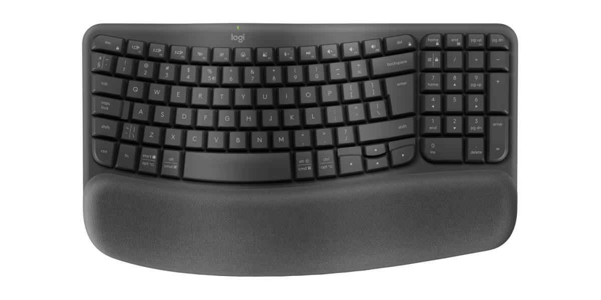 LOGITECH Wave Keys Ergonomic Keyboard Qwerty US/Int''''l - Graphite