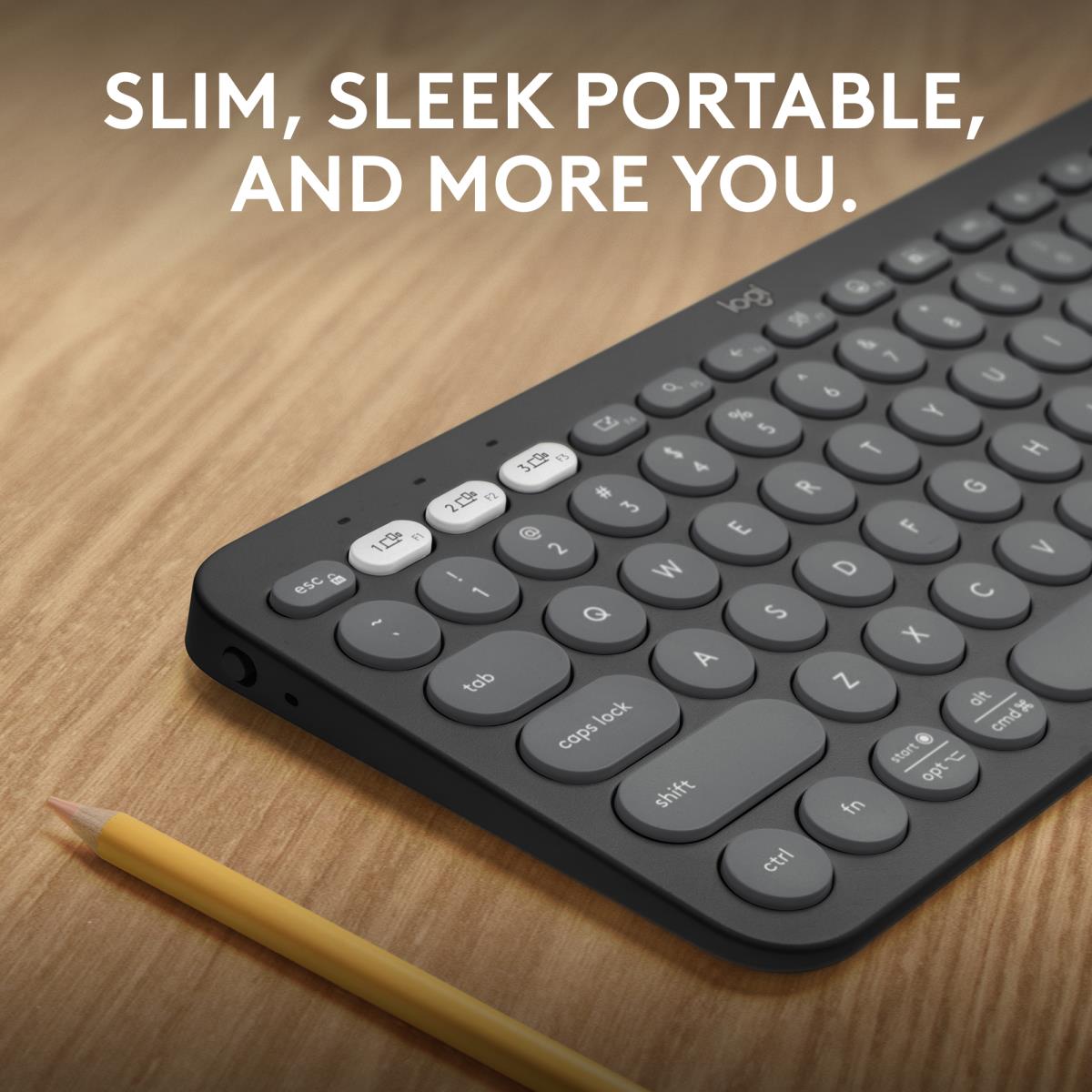LOGITECH Pebble Keys 2 K380s - Compact Bluetooth Keyboard - Tonal Graphite - Qwerty US/Int'l