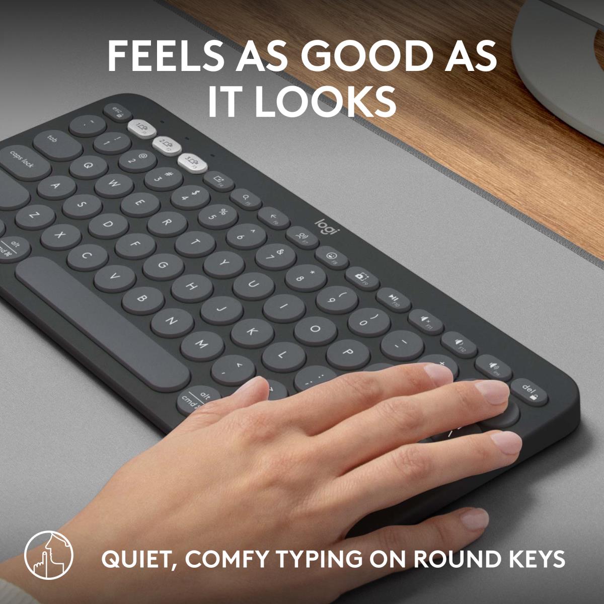 LOGITECH Pebble Keys 2 K380s - Compact Bluetooth Keyboard - Tonal Graphite - Qwerty US/Int'l