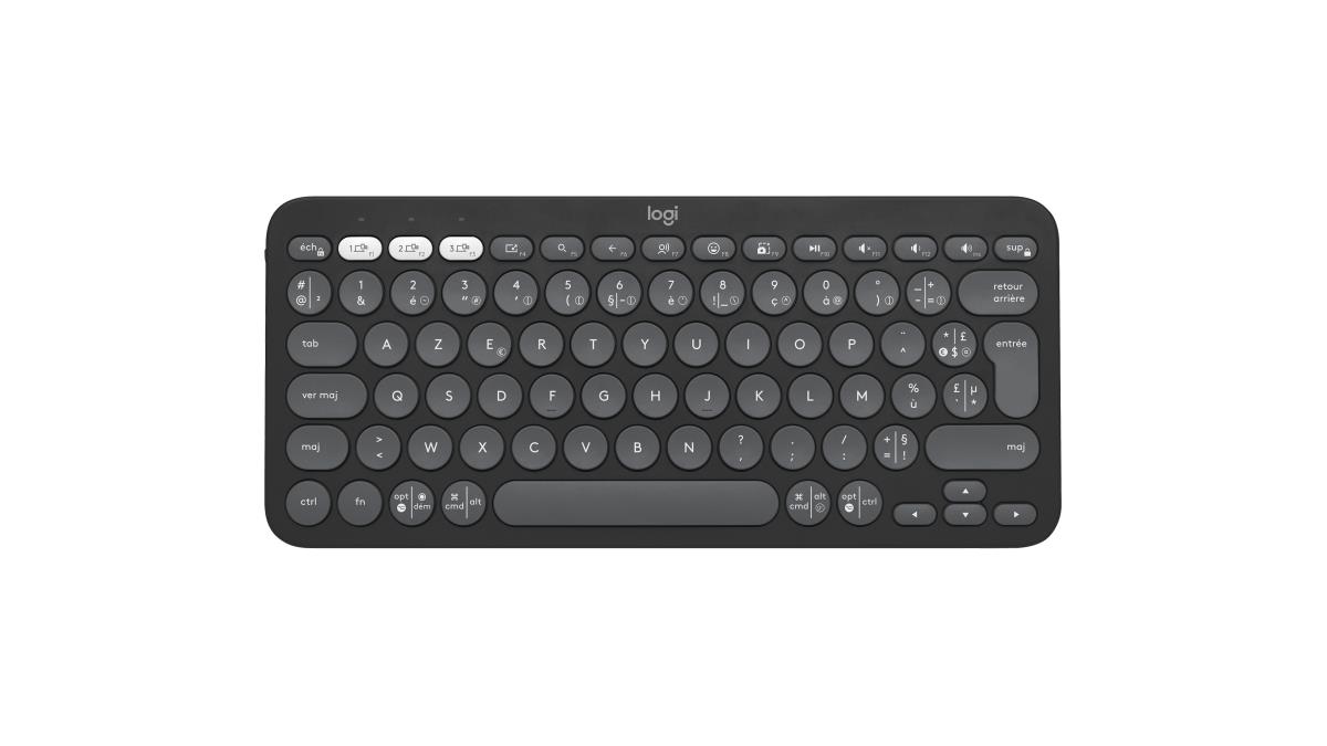 LOGITECH Pebble Keys 2 K380s - Compact Bluetooth Keyboard - Tonal Graphite - Azerty French
