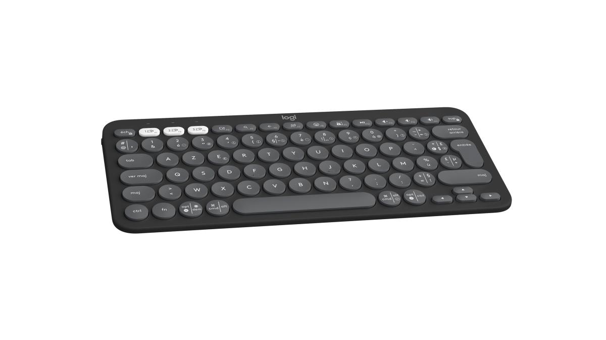 LOGITECH Pebble Keys 2 K380s - Compact Bluetooth Keyboard - Tonal Graphite - Azerty French