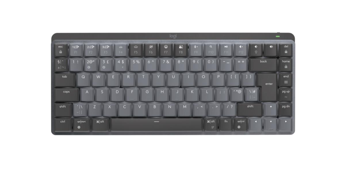 LOGITECH Mx Mechanical Mini Minimalist Wireless Illuminated Keyboard - Graphite Tactile Quiet Qwerty UK