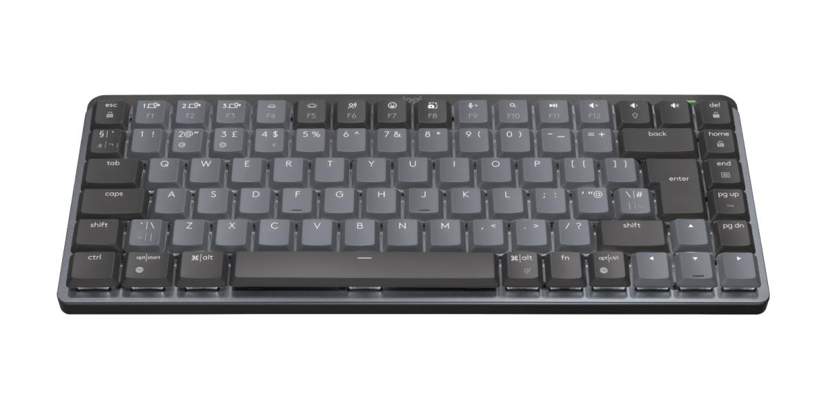 LOGITECH Mx Mechanical Mini Minimalist Wireless Illuminated Keyboard - Graphite Tactile Quiet Qwerty UK