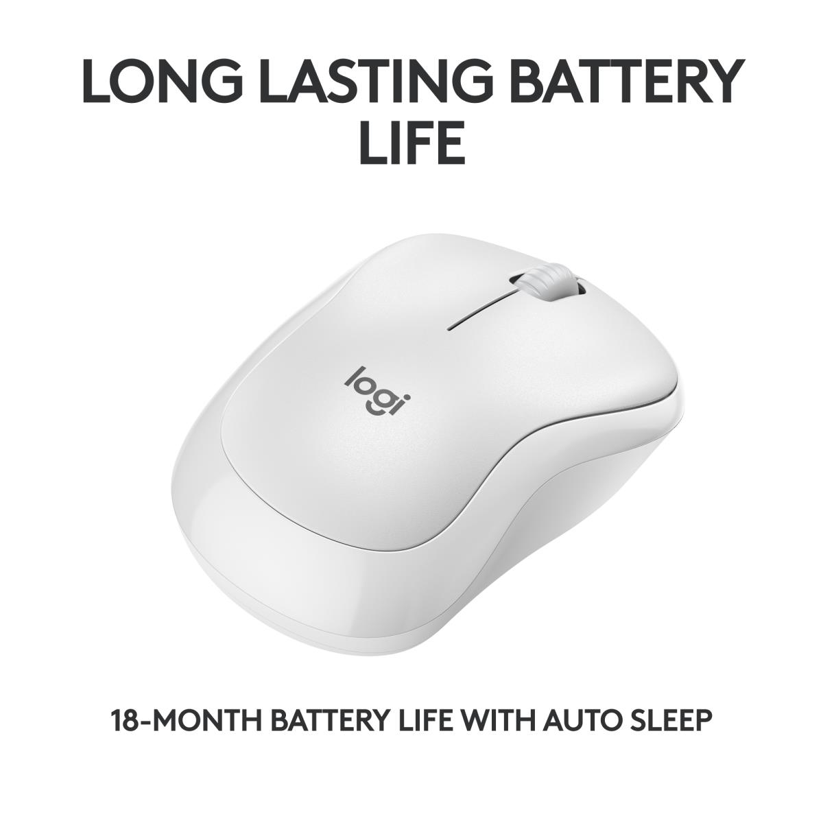 LOGITECH M240 Silent Mouse - Bluetooth - Off White