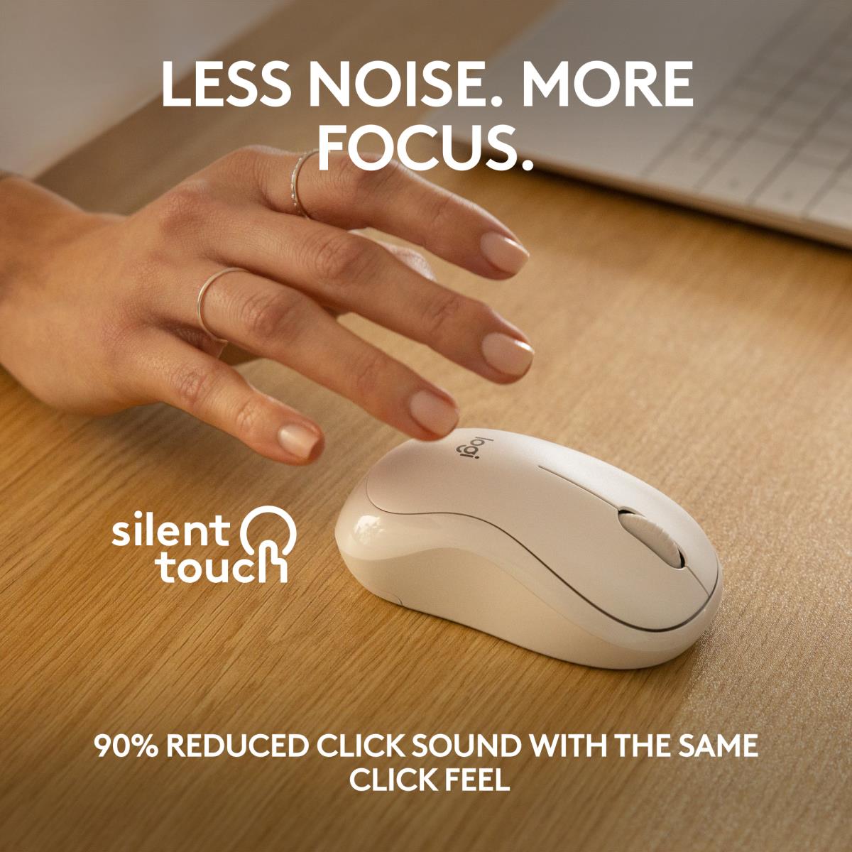 LOGITECH M240 Silent Mouse - Bluetooth - Off White
