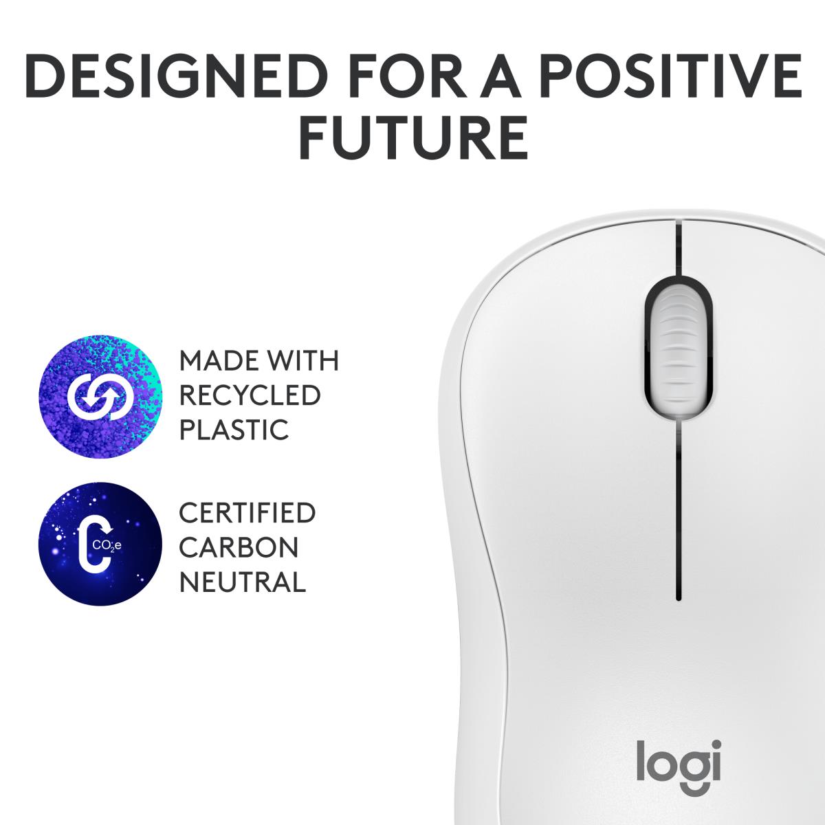 LOGITECH M240 Silent Mouse - Bluetooth - Off White