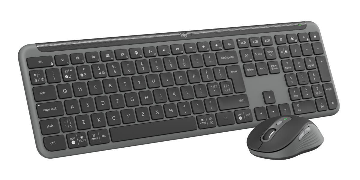 LOGITECH Signature Slim Combo Mk950 - Wireless Keyboard/mouse - Graphite - Qwerty Uk