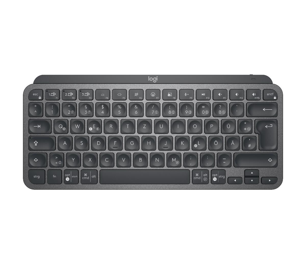 LOGITECH Minimalist Wireless Illuminated Keyboard - MX KEYS MINI - Graphite - Qwertz Deutsch