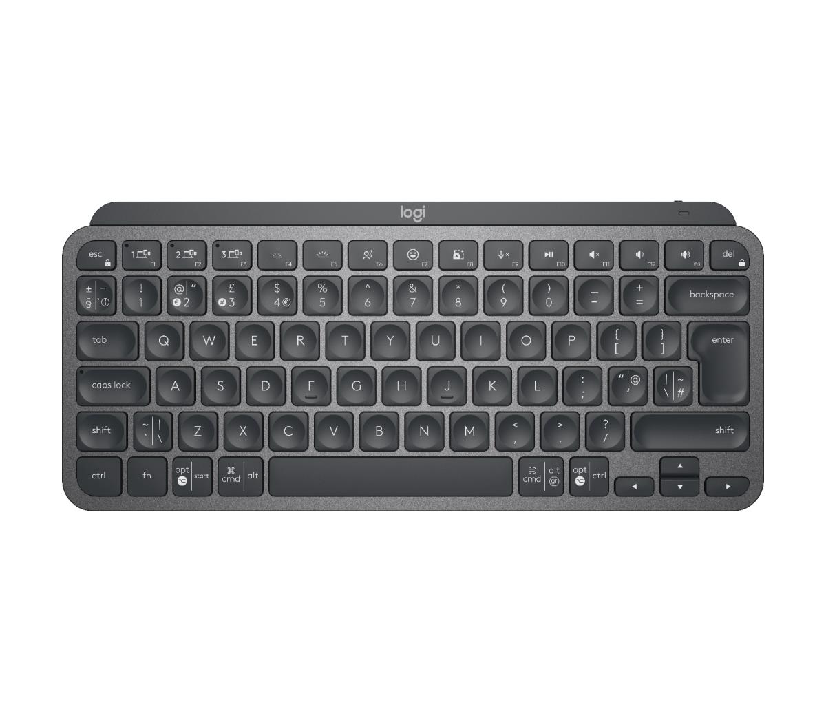 LOGITECH Minimalist Wireless Illuminated Keyboard - Mx Keys Mini - Graphite - Qwerty Uk
