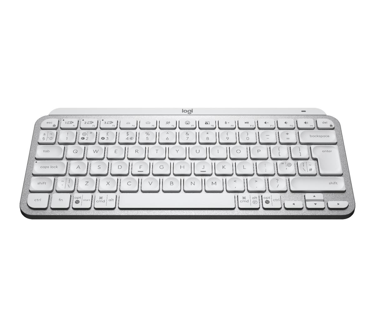 LOGITECH Minimalist Wireless Illuminated Keyboard - Mx Keys Mini - Pale Gray - Qwerty Uk