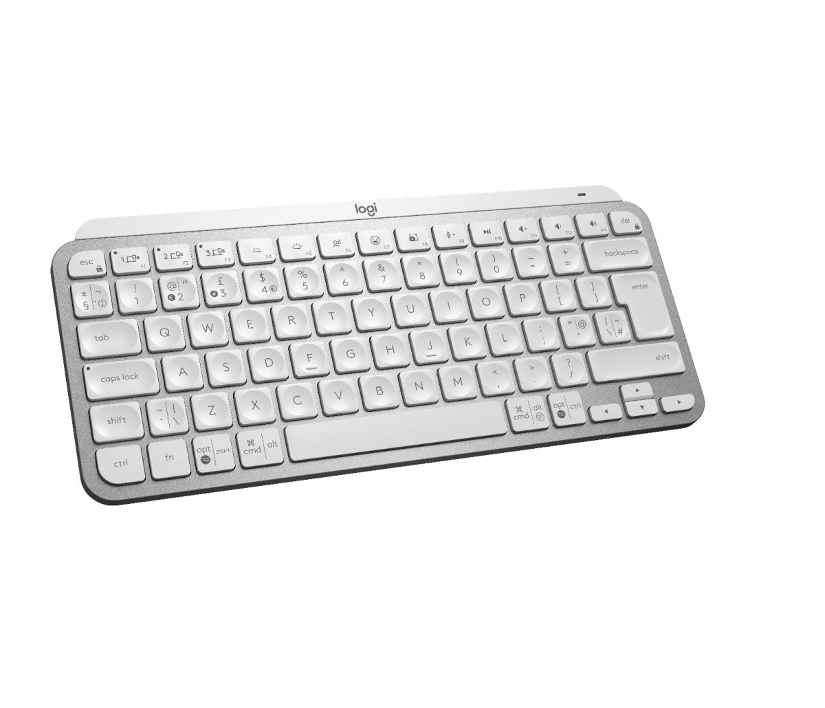 LOGITECH Minimalist Wireless Illuminated Keyboard - Mx Keys Mini - Pale Gray - Qwerty Uk