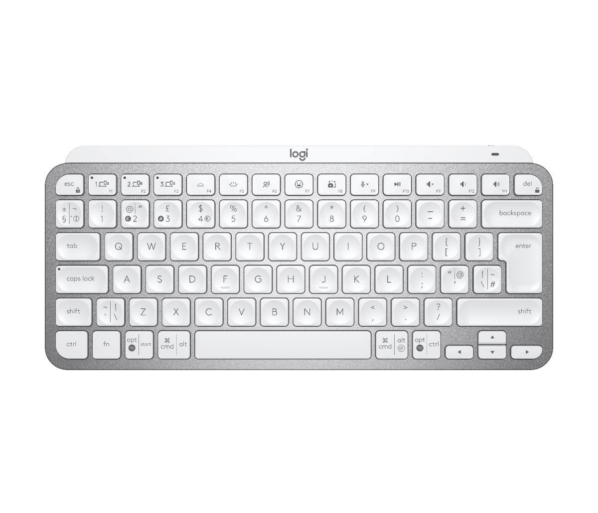LOGITECH Minimalist Wireless Illuminated Keyboard - Mx Keys Mini - Pale Gray - Qwerty Uk