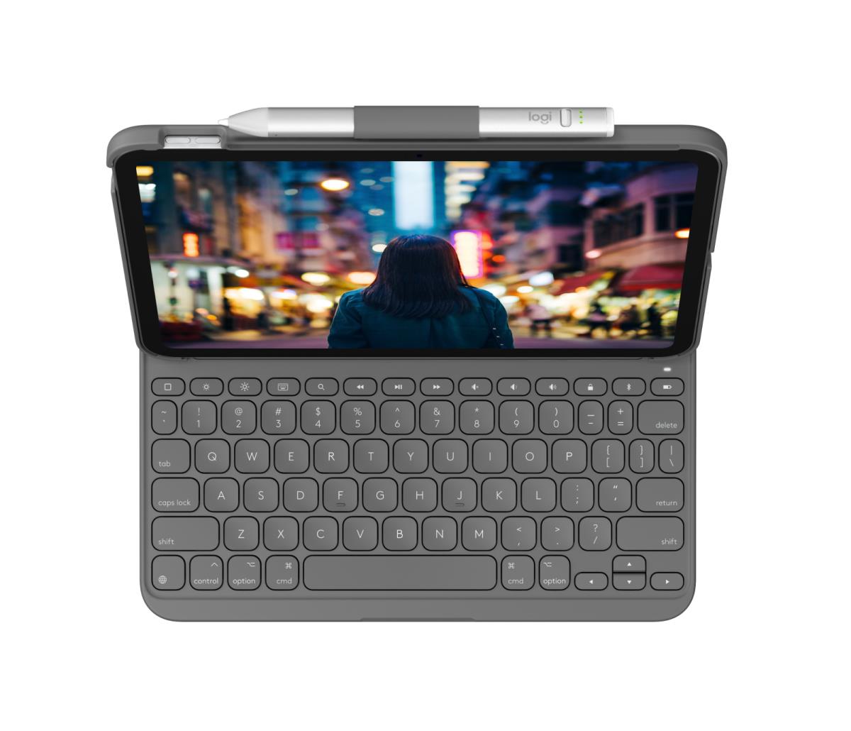LOGITECH Slim Folio For iPad 10th Generation Oxford Grey Qwerty  UK