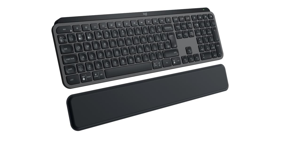 LOGITECH MX Keys S Keyboard with Palm Rest Graphite Qwerty UK