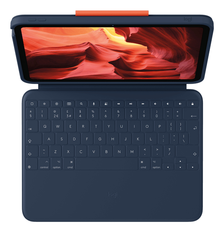 LOGITECH Rugged Combo 4 Touch - iPad 10th Gen - Blue - Qwerty UK