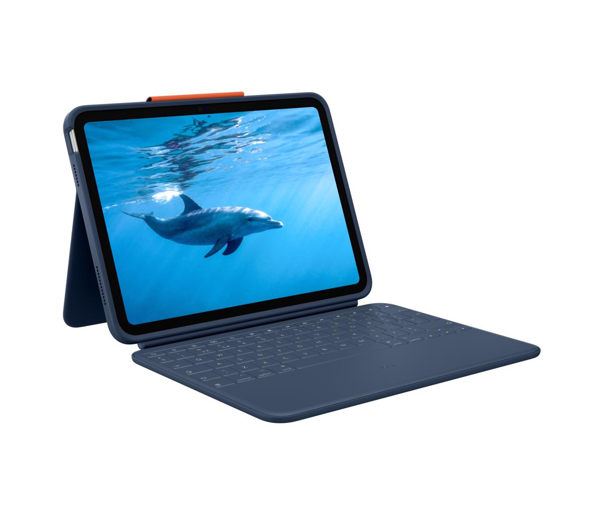 LOGITECH Rugged Combo 4 Touch - iPad 10th Gen - Blue - Qwerty UK
