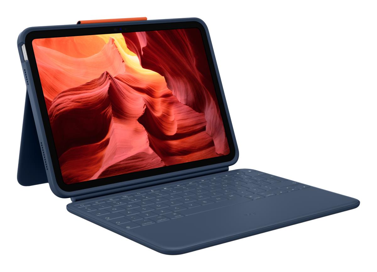 LOGITECH Rugged Combo 4 Touch - iPad 10th Gen - Blue - Qwerty UK