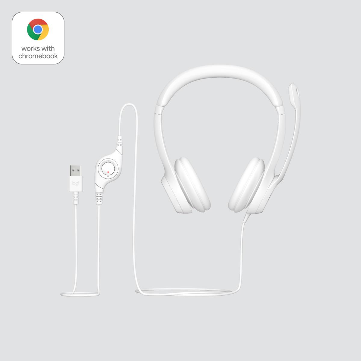 LOGITECH Headset - H390 - USB-a - Off-white