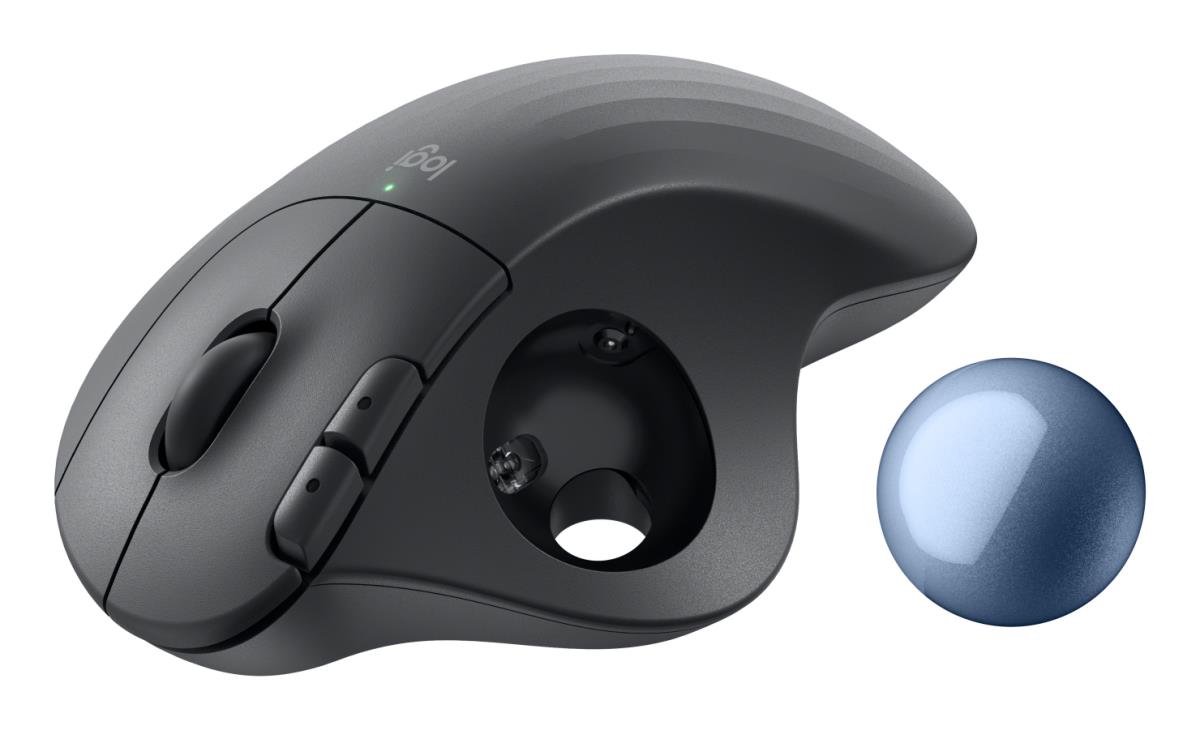 LOGITECH Ergo M575s Wireless Trackball - Graphite+blue Ball