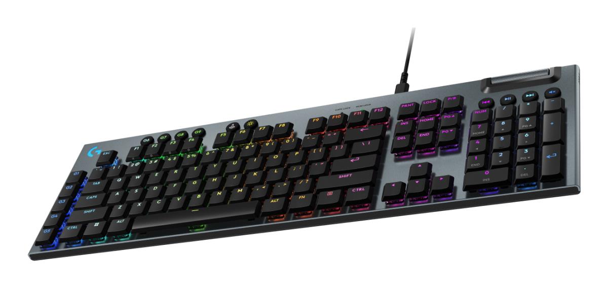 LOGITECH G915 X USB-A Wired Low Profile Gaming Keyboard Tactile Black Qwerty UK