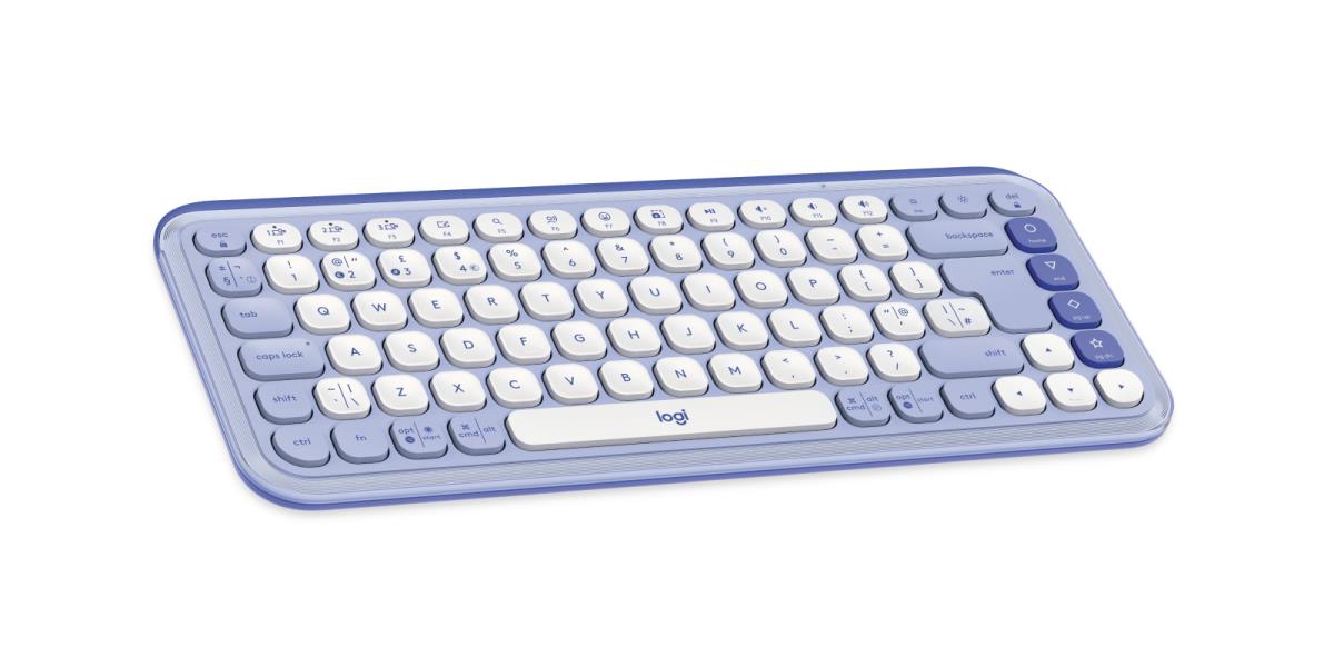 LOGITECH Wireless Combo - Pop Icon - Lilac & Off White Qwerty UK