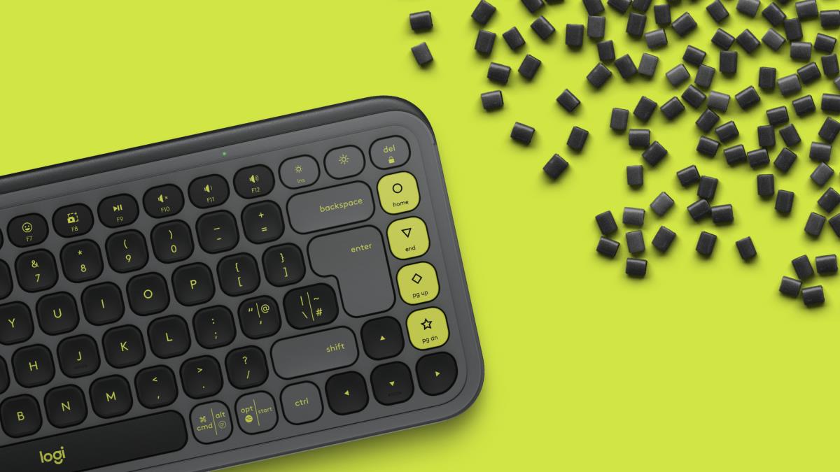 LOGITECH Wireless Keyboard - Pop Icon Keys - Graphite & Green Qwerty Uk