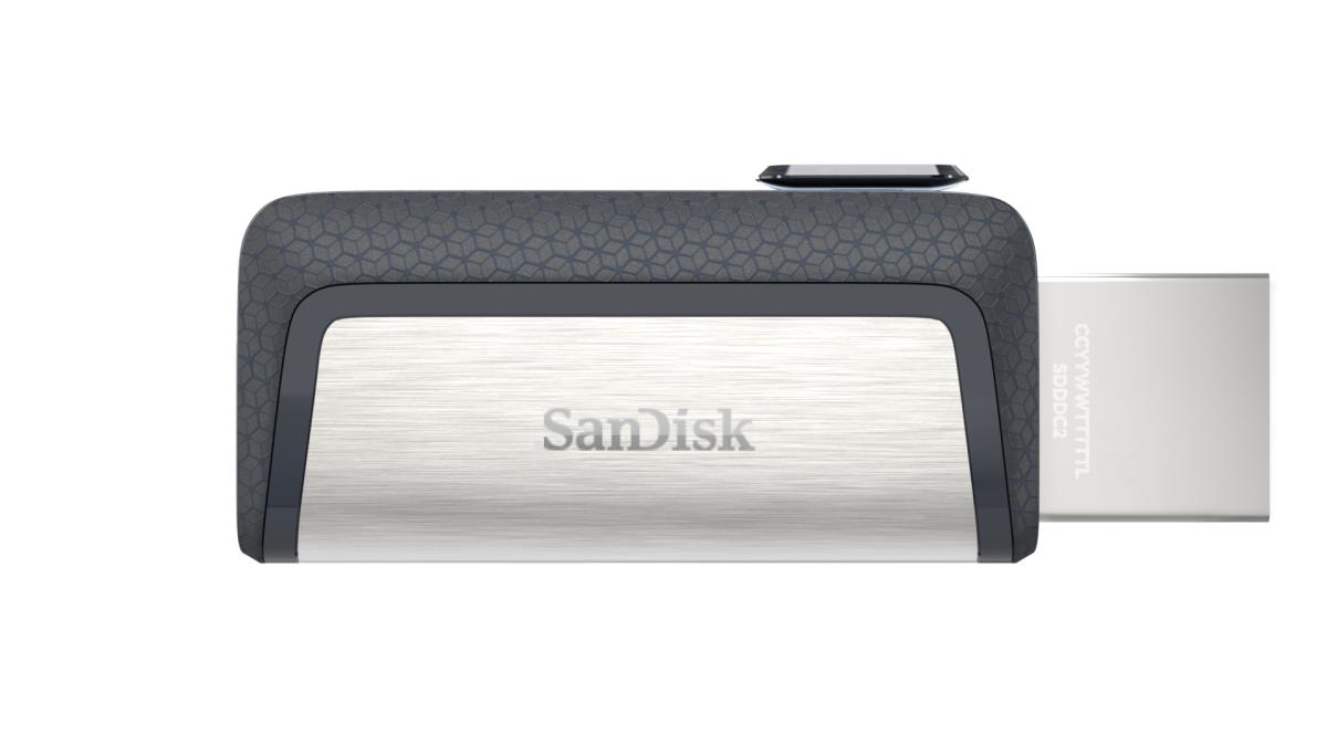 WESTERN DIGITAL SanDisk ULTRA DUAL DRIVE - 128GB USB Stick - USB TYPE-C / USB 3.1 - Black / Silver