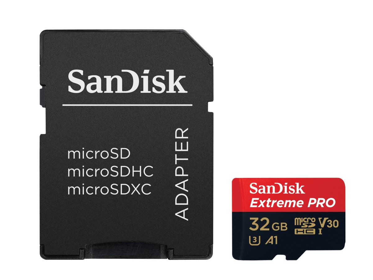 WESTERN DIGITAL SanDisk Micro SDHC Extreme Pro 32GB (A1/ V30/ U3/ UHS-I/ Cl.10/ R100/ W90) + Adapter