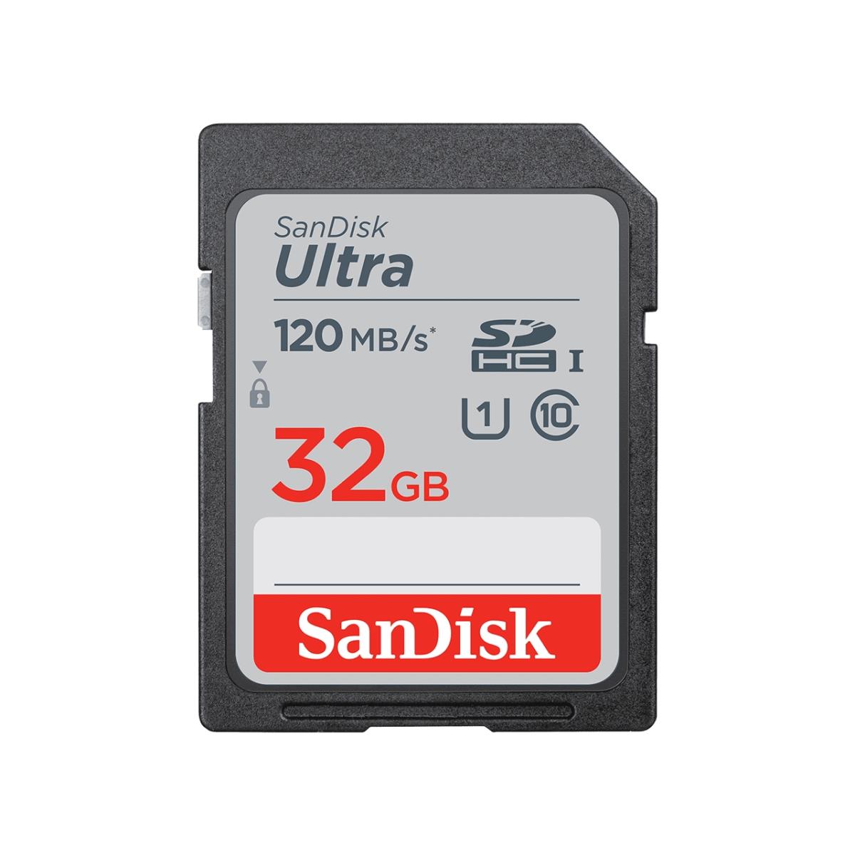WESTERN DIGITAL SanDisk Ultra 32GB SDHC Memory Card Class 10 UHS-I 120MB/s (SDSDUN4-032G-GN6IN)