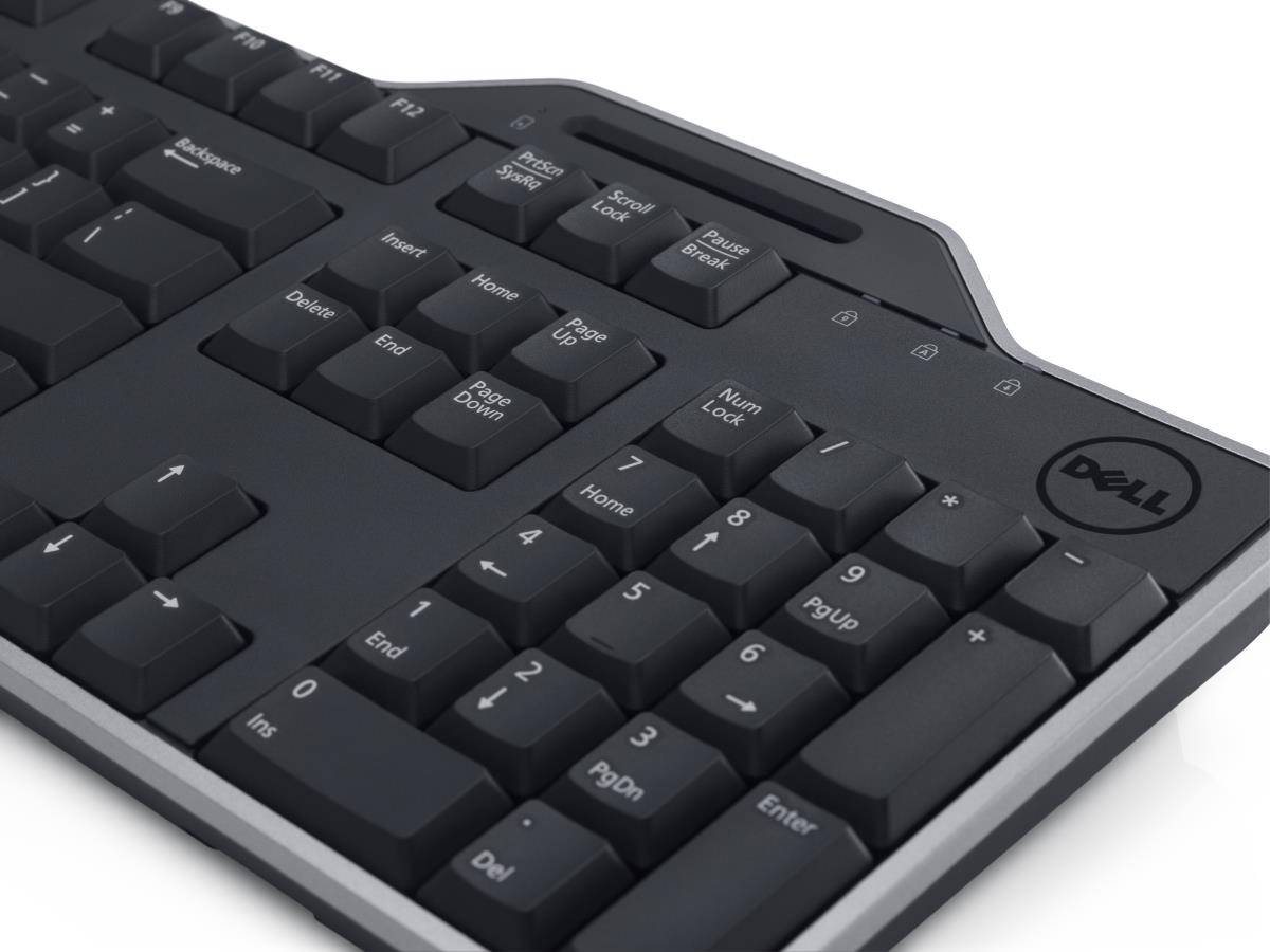 DELL Smartcard Reader - Kb813 - USB Keyboard - Black - Qwerty Us Intl