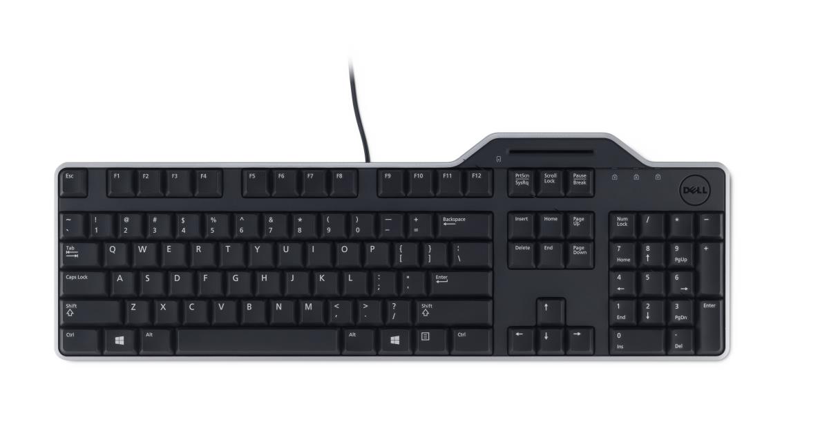 DELL Smartcard Reader - Kb813 - USB Keyboard - Black - Qwerty Us Intl
