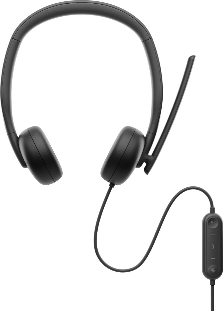 DELL Headset - Wh3024 - On-ear Wired - USB-c Zoom Certified Certified For Teams - Black