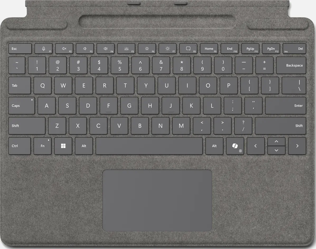 MICROSOFT Surface Pro 8/9 Signature Copilot Type Cover - Platinum - Uk