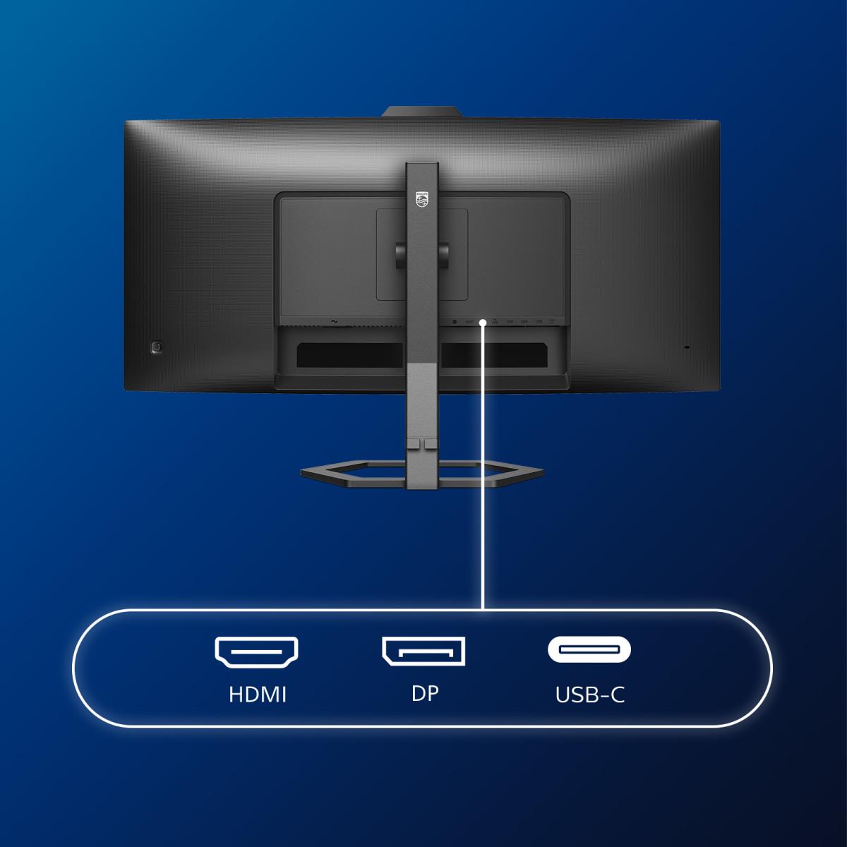 PHILIPS Desktop USB-c Monitor - 34e1c5600he - 34in - 3440x1440 - Wqhd With Windows Hello Webcam